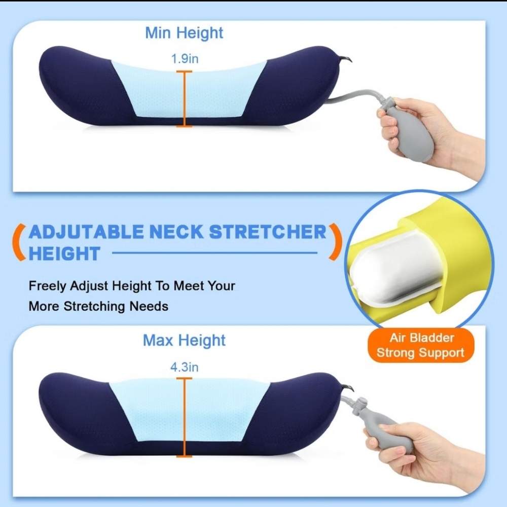 Adjustable Inflatable Neck Stretcher, NIB - Picture 4 of 5